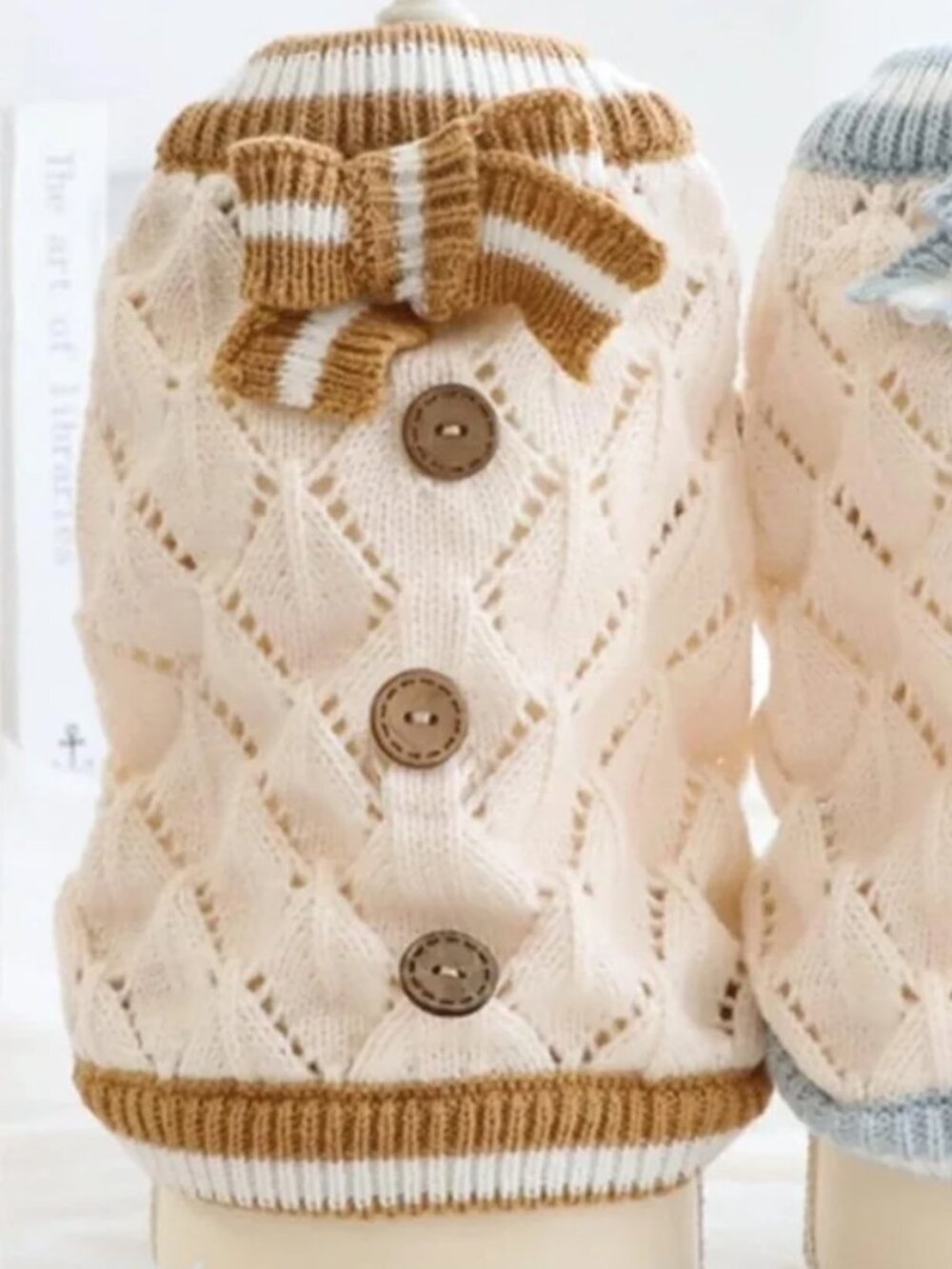 NEW Dog Sweater XS -  Small NEW Knitted Cream Tan Unisex Puppy Dog Jacket